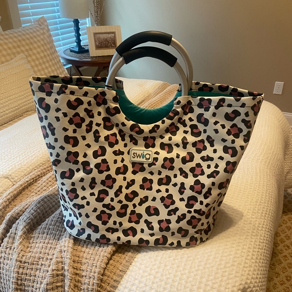 Bold Brown and Black Leopard Print Tote